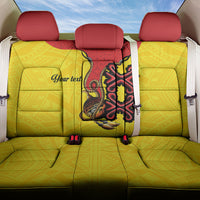 Personalised Papua New Guinea Oro Necklace Back Car Seat Cover Gold Melanesia Traditional Pattern