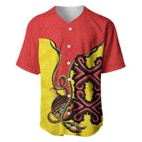 Personalised Papua New Guinea Oro Necklace Baseball Jersey Gold Melanesia Traditional Pattern