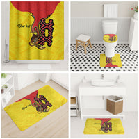 Personalised Papua New Guinea Oro Necklace Bathroom Set Gold Melanesia Traditional Pattern