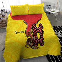 Personalised Papua New Guinea Oro Necklace Bedding Set Gold Melanesia Traditional Pattern