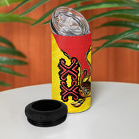 Personalised Papua New Guinea Oro Necklace 4 in 1 Can Cooler Tumbler Gold Melanesia Traditional Pattern