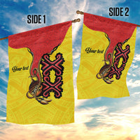Personalised Papua New Guinea Oro Necklace Garden Flag Gold Melanesia Traditional Pattern
