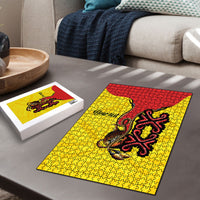 Personalised Papua New Guinea Oro Necklace Puzzle Gold Melanesia Traditional Pattern