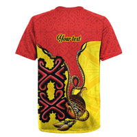 Personalised Papua New Guinea Oro Necklace Rugby Jersey Gold Melanesia Traditional Pattern