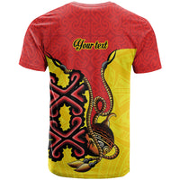 Personalised Papua New Guinea Oro Necklace T Shirt Gold Melanesia Traditional Pattern