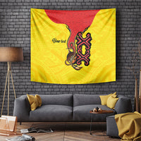 Personalised Papua New Guinea Oro Necklace Tapestry Gold Melanesia Traditional Pattern