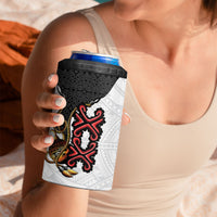 Personalised Papua New Guinea Oro Necklace 4 in 1 Can Cooler Tumbler Black Melanesia Traditional Pattern