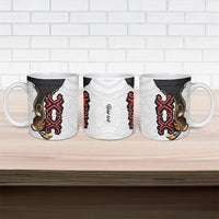 Personalised Papua New Guinea Oro Necklace Ceramic Mug Black Melanesia Traditional Pattern