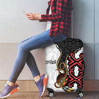 Personalised Papua New Guinea Oro Necklace Luggage Cover Black Melanesia Traditional Pattern