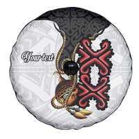 Personalised Papua New Guinea Oro Necklace Spare Tire Cover Black Melanesia Traditional Pattern
