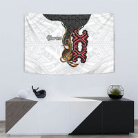 Personalised Papua New Guinea Oro Necklace Tapestry Black Melanesia Traditional Pattern