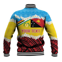 Personalised Torba PNG Forever Baseball Jacket Polynesian Sand Art - Polynesian Pride