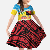 Personalised Torba PNG Forever Family Matching Off The Shoulder Long Sleeve Dress and Hawaiian Shirt Polynesian Sand Art - Polynesian Pride