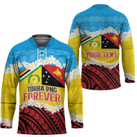 Personalised Torba PNG Forever Hockey Jersey Polynesian Sand Art - Polynesian Pride