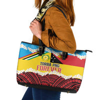 Torba PNG Forever Leather Tote Bag Polynesian Sand Art - Polynesian Pride