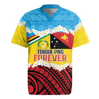 Personalised Torba PNG Forever Rugby Jersey Polynesian Sand Art - Polynesian Pride
