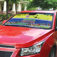 Malampa Fiji Forever Auto Sun Shade Tagimoucia Polynesian Sand Drawing - Polynesian Pride