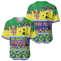 Personalised Malampa Fiji Forever Baseball Jersey Tagimoucia Polynesian Sand Drawing - Polynesian Pride