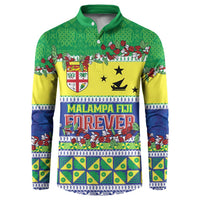 Personalised Malampa Fiji Forever Button Sweatshirt Tagimoucia Polynesian Sand Drawing - Polynesian Pride