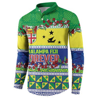 Personalised Malampa Fiji Forever Button Sweatshirt Tagimoucia Polynesian Sand Drawing - Polynesian Pride