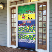 Personalised Malampa Fiji Forever Door Cover Tagimoucia Polynesian Sand Drawing - Polynesian Pride