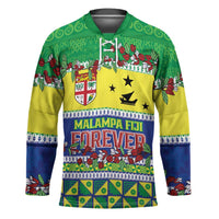 Personalised Malampa Fiji Forever Hockey Jersey Tagimoucia Polynesian Sand Drawing - Polynesian Pride