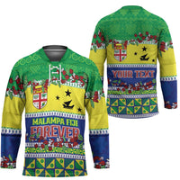 Personalised Malampa Fiji Forever Hockey Jersey Tagimoucia Polynesian Sand Drawing - Polynesian Pride
