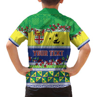 Personalised Malampa Fiji Forever Kid Hawaiian Shirt Tagimoucia Polynesian Sand Drawing - Polynesian Pride