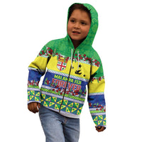Personalised Malampa Fiji Forever Kid Hoodie Tagimoucia Polynesian Sand Drawing - Polynesian Pride