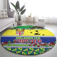 Malampa Fiji Forever Round Carpet Tagimoucia Polynesian Sand Drawing - Polynesian Pride