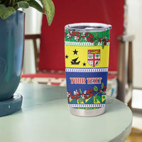 Personalised Malampa Fiji Forever Tumbler Cup Tagimoucia Polynesian Sand Drawing - Polynesian Pride