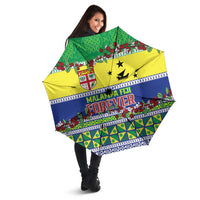 Malampa Fiji Forever Umbrella Tagimoucia Polynesian Sand Drawing - Polynesian Pride