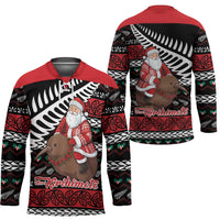 New Zealand Kiwi Santa Christmas Hockey Jersey He Wairua Kirihimete LT9 - Polynesian Pride