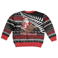 New Zealand Kiwi Santa Christmas Kid Ugly Christmas Sweater He Wairua Kirihimete - Polynesian Pride