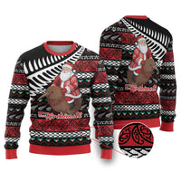 New Zealand Kiwi Santa Christmas Ugly Christmas Sweater He Wairua Kirihimete - Polynesian Pride