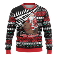New Zealand Kiwi Santa Christmas Ugly Christmas Sweater He Wairua Kirihimete - Polynesian Pride