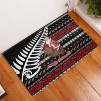 New Zealand Kiwi Santa Christmas Rubber Doormat He Wairua Kirihimete - Polynesian Pride