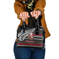 New Zealand Kiwi Santa Christmas Shoulder Handbag He Wairua Kirihimete - Polynesian Pride