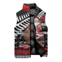 New Zealand Kiwi Santa Christmas Sleeveless Puffer Jacket He Wairua Kirihimete - Polynesian Pride