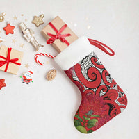 Personalised New Zealand Koru Pohutukawa Christmas Stocking Meri Kirihimete Aroha for Christmas - Polynesian Pride