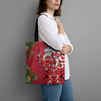 Personalised New Zealand Koru Pohutukawa Tote Bag Meri Kirihimete Aroha for Christmas LT9 - Polynesian Pride