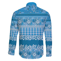 Hawaiian Hibiscus Honu Family Matching Mermaid Dress and Hawaiian Shirt Blue Mele Kalikimaka Palaka Spirit - Polynesian Pride