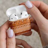 Hawaiian Hibiscus Honu AirPods Case Gold Mele Kalikimaka Palaka Spirit LT9 - Polynesian Pride