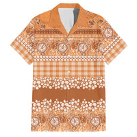 Hawaiian Hibiscus Honu Family Matching Long Sleeve Bodycon Dress and Hawaiian Shirt Gold Mele Kalikimaka Palaka Spirit LT9 Dad's Shirt - Short Sleeve Gold - Polynesian Pride