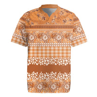 Hawaiian Hibiscus Honu Rugby Jersey Gold Mele Kalikimaka Palaka Spirit LT9 Gold - Polynesian Pride