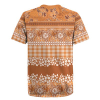 Hawaiian Hibiscus Honu Rugby Jersey Gold Mele Kalikimaka Palaka Spirit LT9 - Polynesian Pride