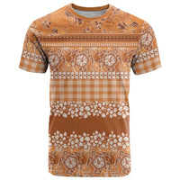 Hawaiian Hibiscus Honu T Shirt Gold Mele Kalikimaka Palaka Spirit LT9 Gold - Polynesian Pride