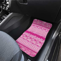 Hawaiian Hibiscus Honu Car Mats Pink Mele Kalikimaka Palaka Spirit - Polynesian Pride