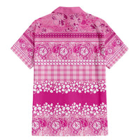 Hawaiian Hibiscus Honu Family Matching Mermaid Dress and Hawaiian Shirt Pink Mele Kalikimaka Palaka Spirit - Polynesian Pride