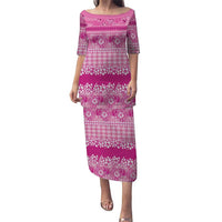 Hawaiian Hibiscus Honu Family Matching Puletasi and Hawaiian Shirt Pink Mele Kalikimaka Palaka Spirit LT9 Pink - Polynesian Pride
